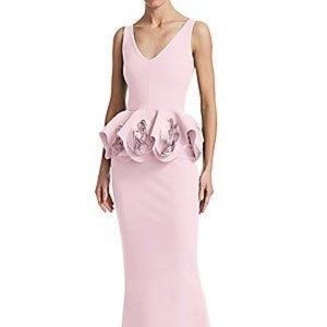 Chiara Boni Amazing Form Fitting Rose Dress Peplum